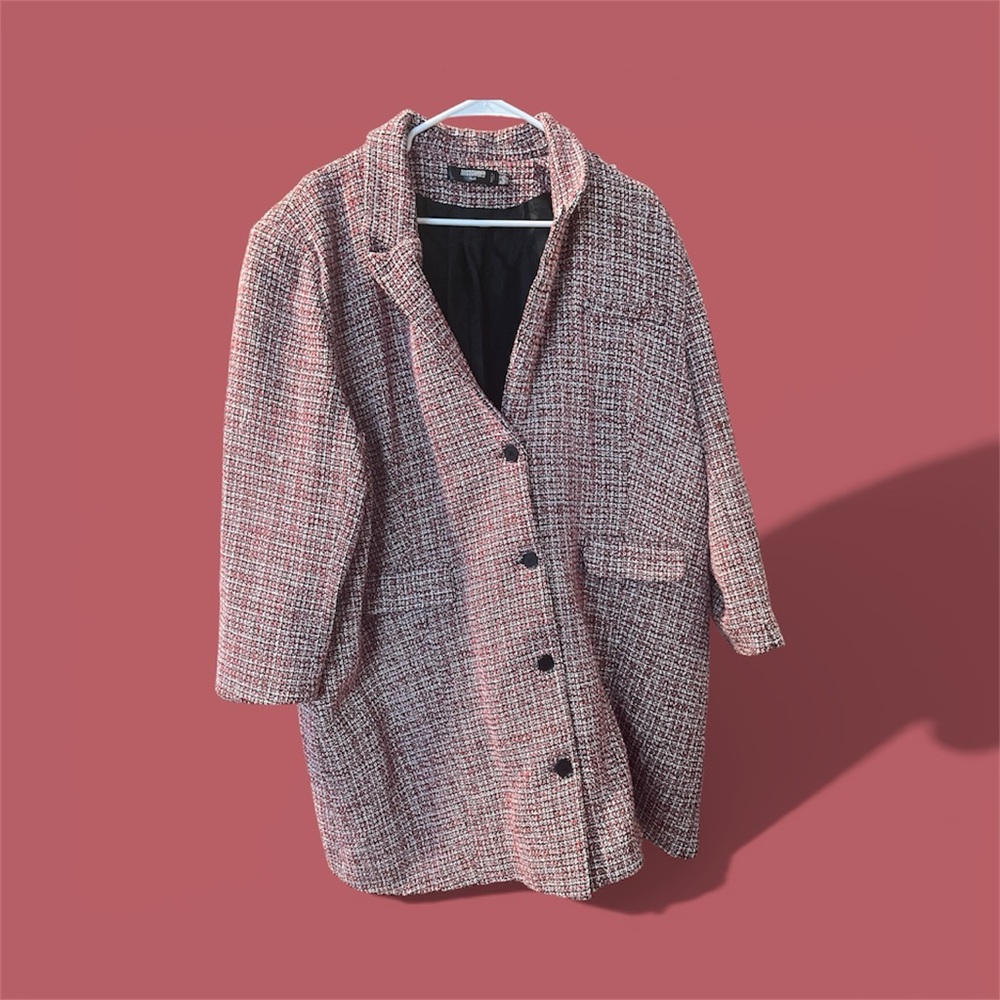 Missguided + Blush Tweed Blazer